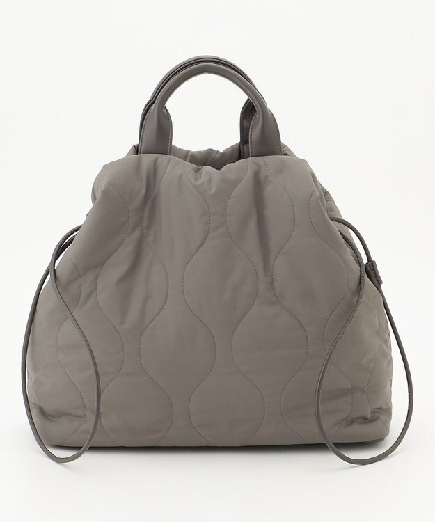 自由区 パディングキルトドロスト バッグ カーキ