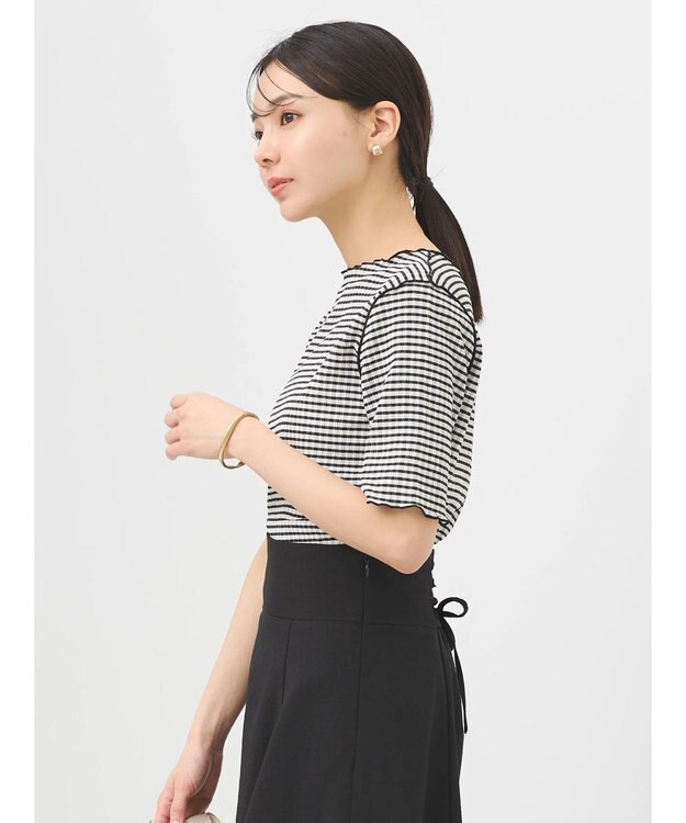 earth music&ecology ギンガムメロープルオーバー Black