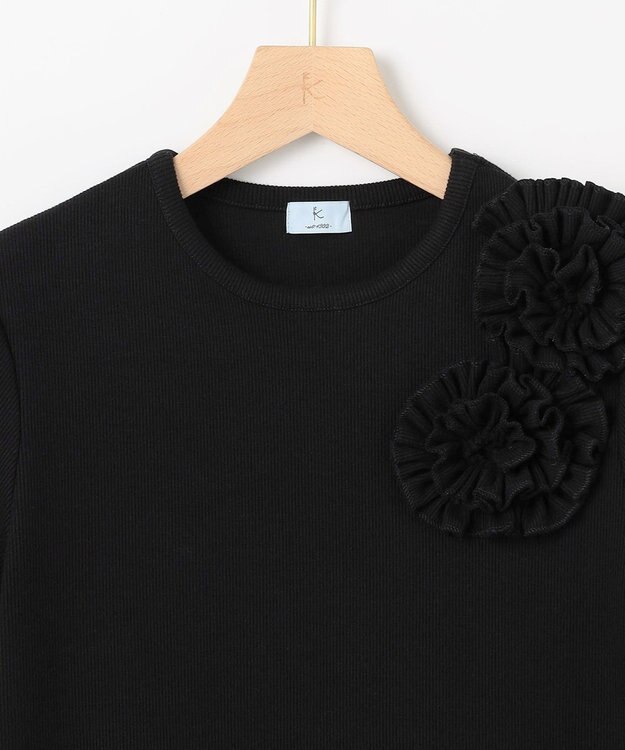 組曲 テレココサージュ Tシャツ ブラック系