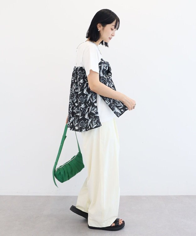 Green Parks スカーフドッキングプルオーバー Black