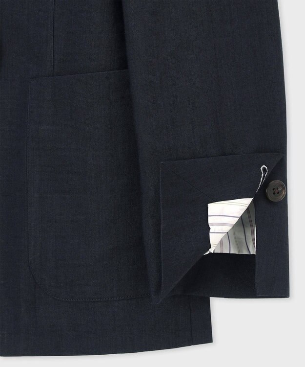 Paul Smith レーヨンリネン ダブルジャケット ネイビー