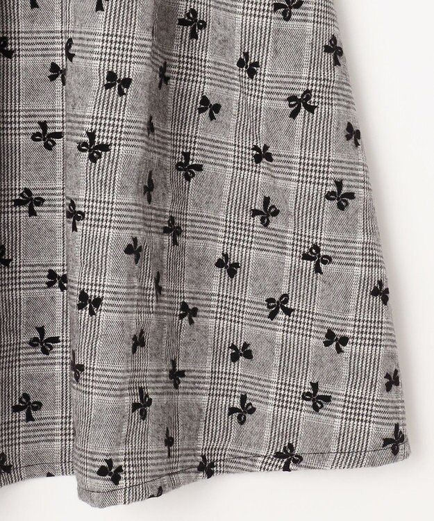 ANY KIDS チェック柄 ドッキング ワンピース ブラック