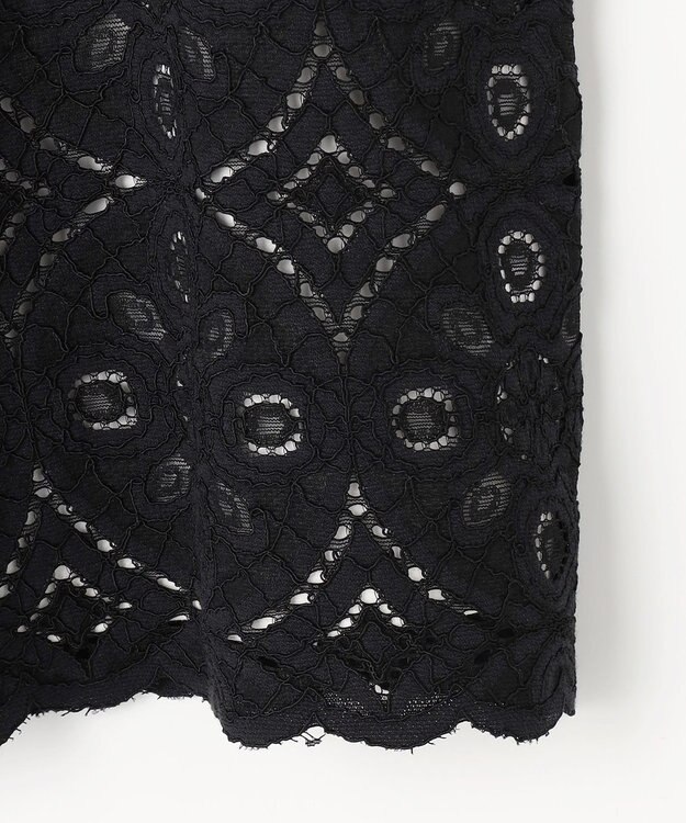 自由区 レースコンビ Tシャツ オフ×ブラック