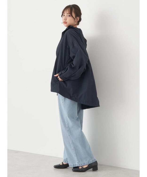 earth music&ecology アイレットジャガードタイトプルオーバー Blue