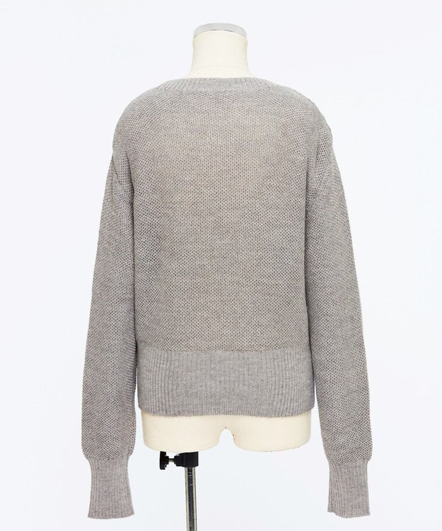 TOQUE 〈大草直子さんアドバイザー〉ベビーアルパカ×シルクハニカムニットトップス グレー