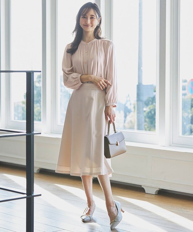 ANY SIS 【洗える】カッセンジャカード ブラウス ピンク