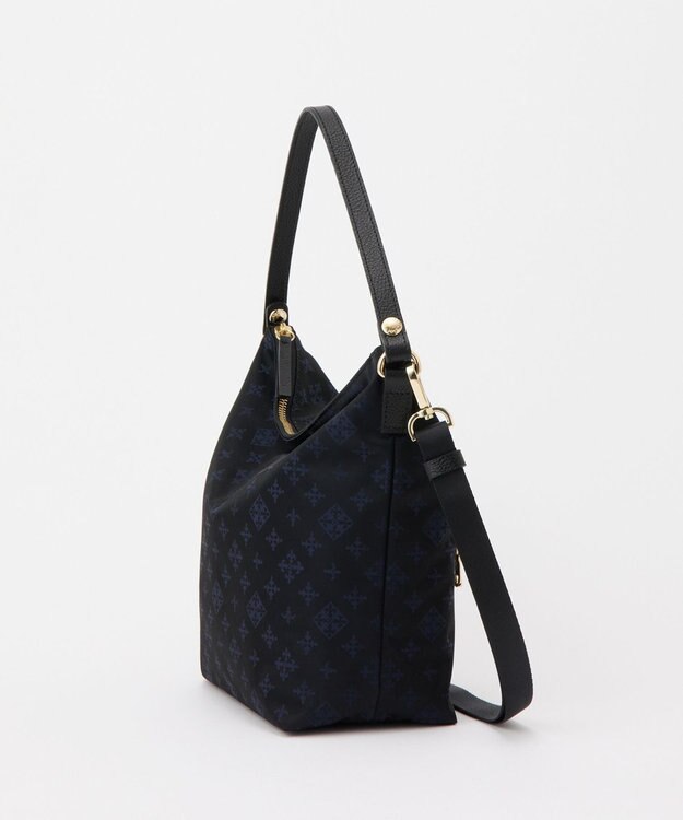 russet ナイロンジャガード2WAYミニショルダーバッグ(CE-1627) Black/Navy