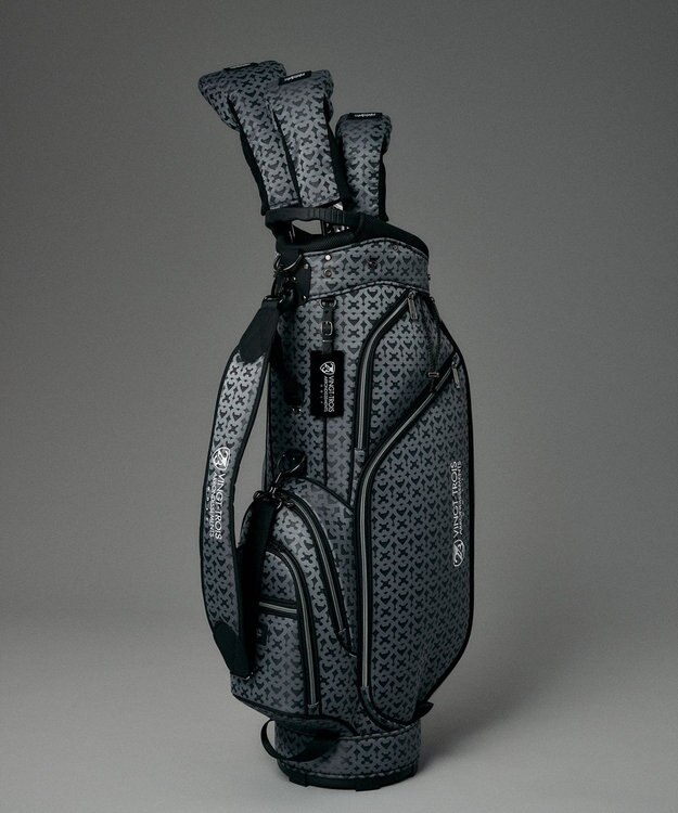 23区GOLF 【UNISEX】モノグラムライトキャディバッグ　ベテランゴルファーにもおすすめなモダンデザイン ブラック系5