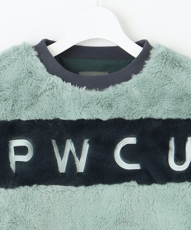 PW CIRCULUS 【ふわもこあったか/防寒/裏地付】【WOMEN】ボーダーフェイクファープルオーバー ネイビー系1