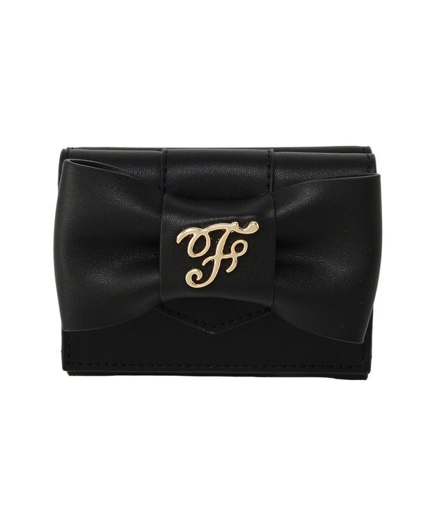 Maison de FLEUR ベルトリボンプチウォレット Black