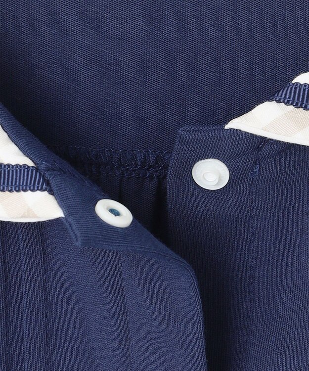 組曲 KIDS 【110-140㎝】ギンガムセーラー ブラウス ネイビー系