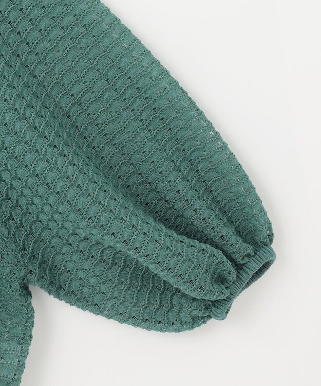 自由区 【カトリエムブーケ】Texture formeバックリボンディテールプルオーバー スモーキーブルー