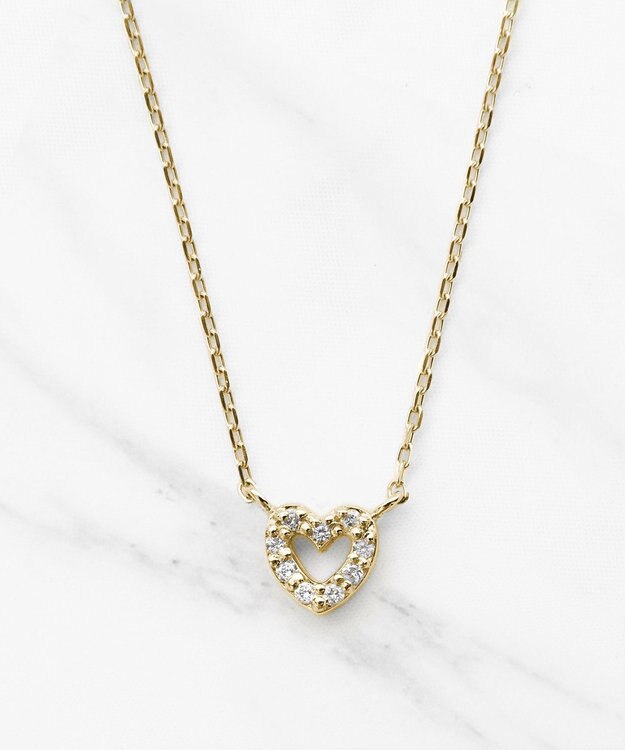 TOCCA 【WEB限定】IN YOUR HEART NECKLACE K10 ダイヤモンド ネックレス イエローゴールド系