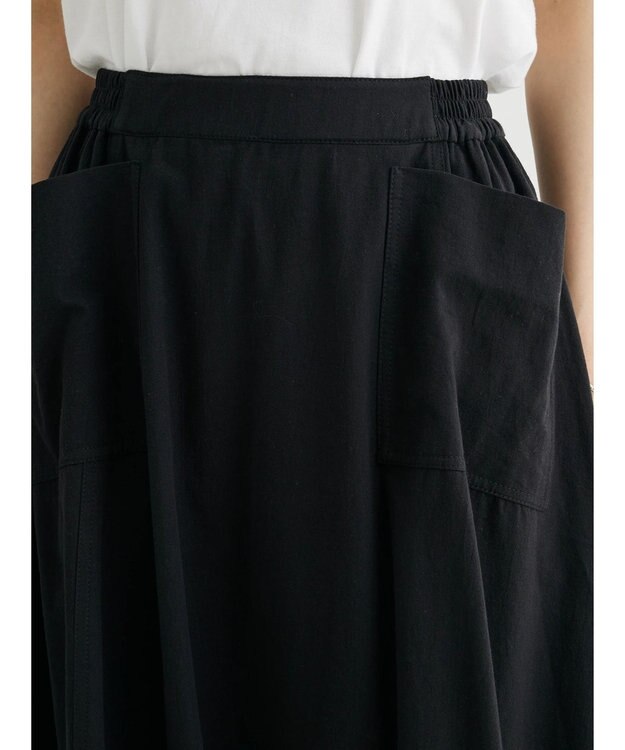 Green Parks ■ＥＳＣＡＲ　サイドポケットギャザースカート Black