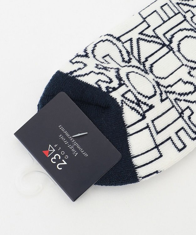 23区GOLF 【MEN】ロゴアンクルソックス ホワイト系5