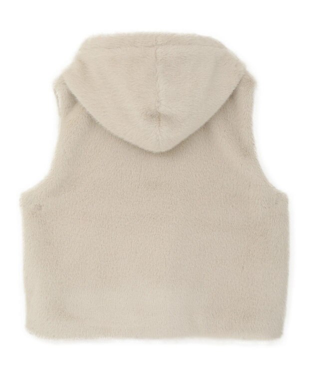 AMERICAN HOLIC フードファーベスト Light Beige