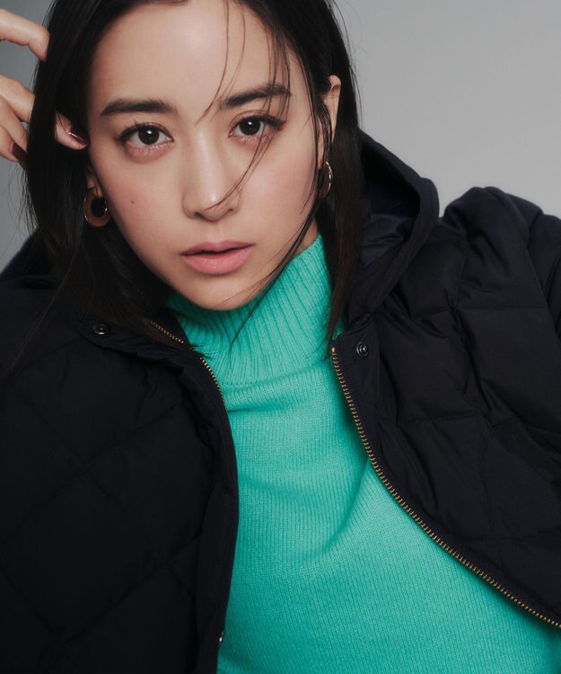 UNFILO 【自宅で洗濯OK / 軽量で暖かい】TAIONコラボ 2WAY キルティングダウン ネイビー