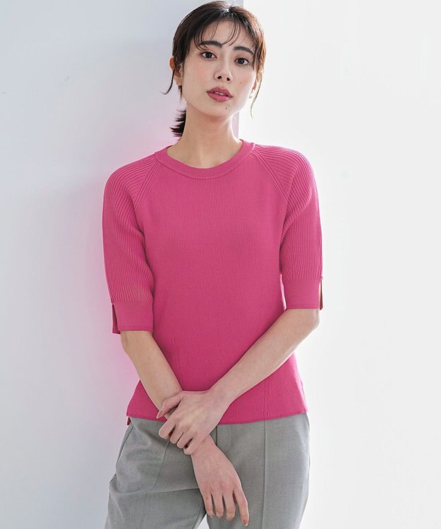 ANY SIS コクーンスリーブ ニット ピンク