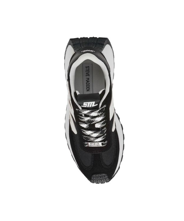 STEVE MADDEN SUPERCAMPO ランナースタイル厚底スニーカー ブラック