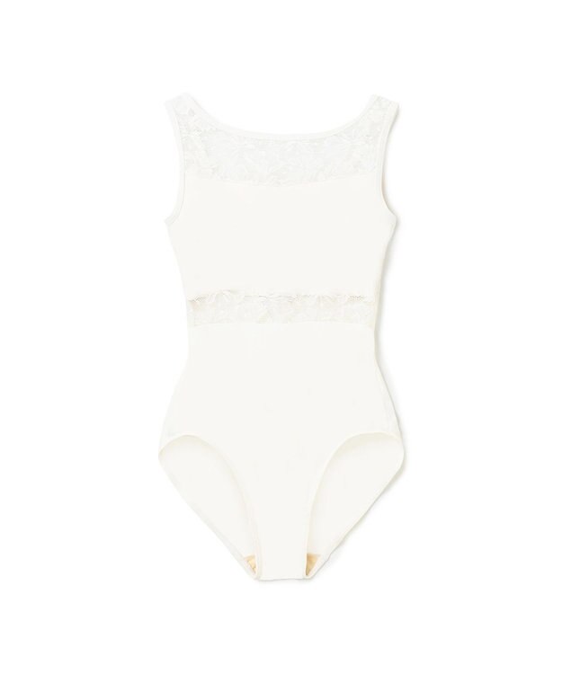 Chacott 【MAY NAGAHISA】ノースリーブレオタード オフホワイト