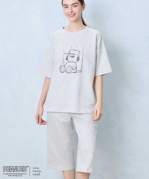 une nana cool 【綿混】やわらか天竺パジャマ PEANUTS × une nana cool LG
