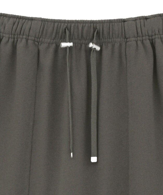 Green Parks ドロストイージーウエスト裏毛Ｉラインスカート Charcoal Gray