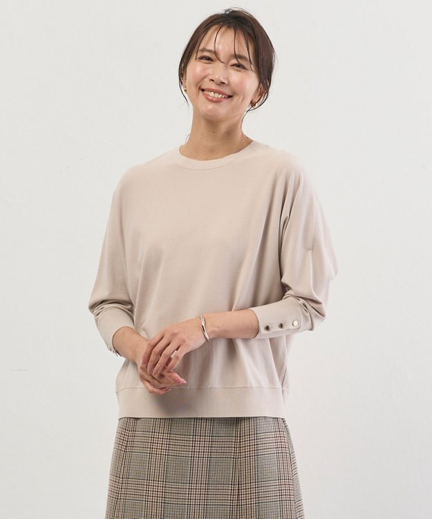 J.PRESS LADIES S VIGODA ドルマンスリーブ ニット ライトベージュ系