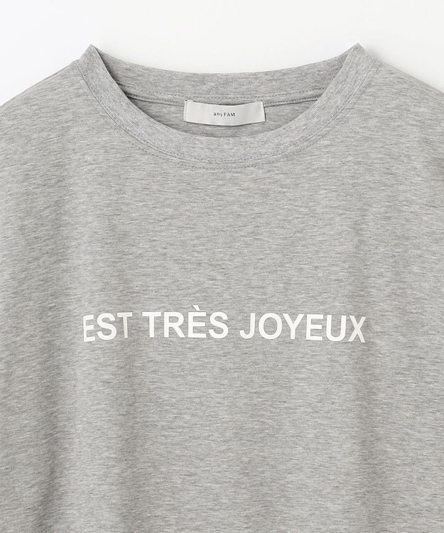 ANY 【汗ジミ防止加工】シルケットスムース半袖ロゴTシャツ トップグレー