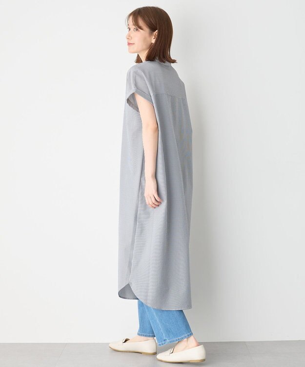 ANY 【洗濯機可】サッカーストライプワンピース ネイビーストライプ