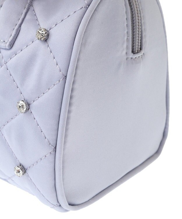 Maison de FLEUR EC限定チュールハンドルラインストーンボストン Grayish Blue