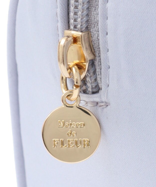 Maison de FLEUR EC限定チュールハンドルラインストーンボストン Grayish Blue