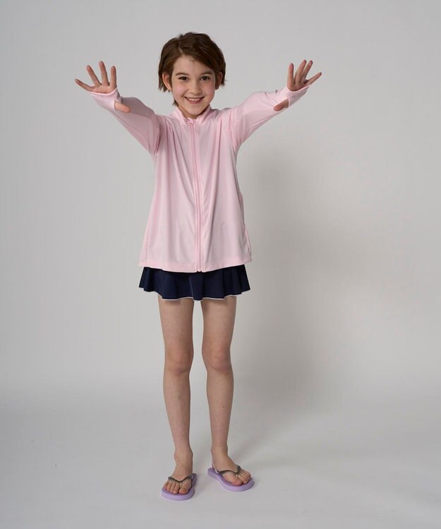 OP／FILA 【Ocean Pacific】フリルラッシュガード ピンク