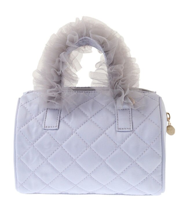 Maison de FLEUR EC限定チュールハンドルラインストーンボストン Grayish Blue