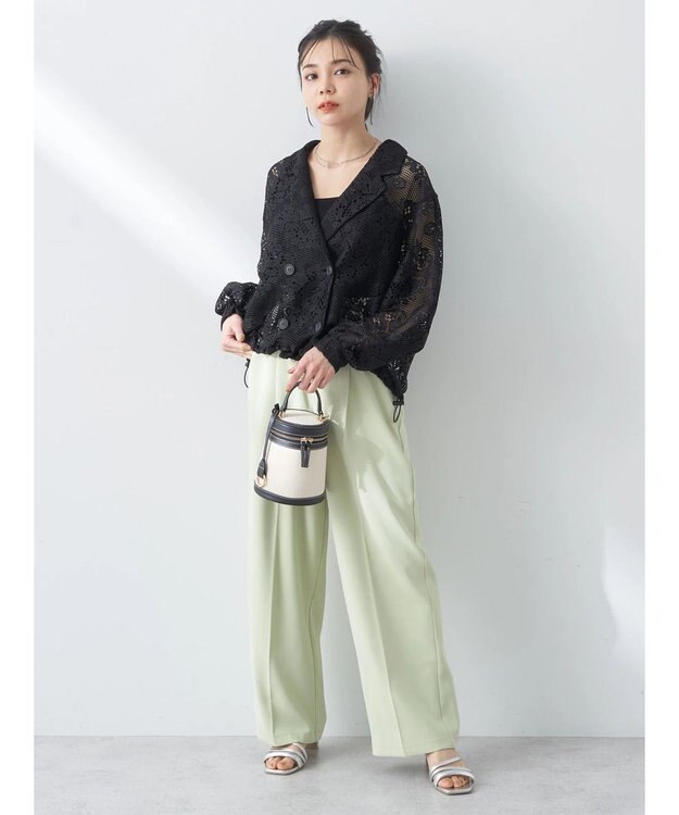 earth music&ecology レースジャケット Black