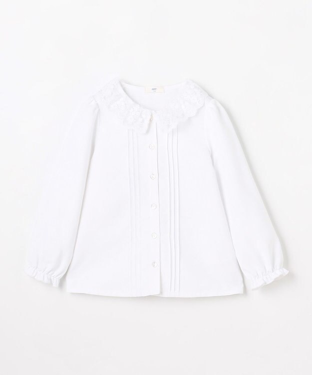 ANY KIDS 襟レース ブラウス ホワイト