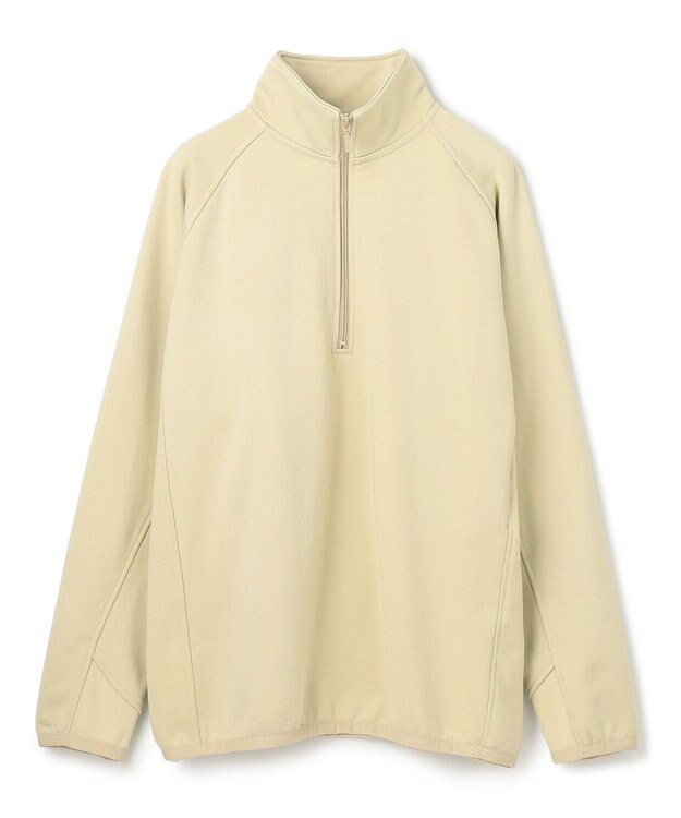 UNFILO MENS 【男女兼用】ナイロン裏毛 ハーフジップ ベージュ