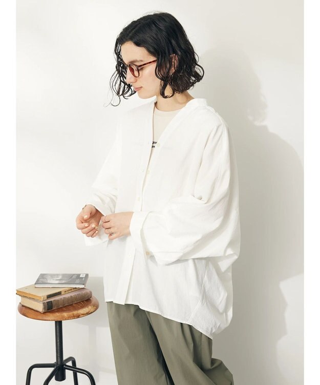 CRAFT STANDARD BOUTIQUE コクーンドルマンシャツチュニック White