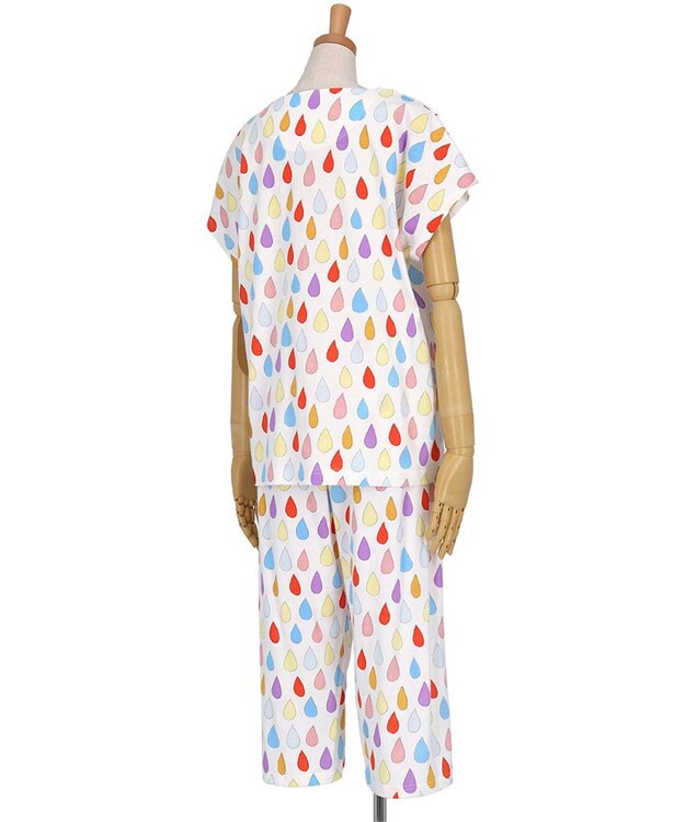 tsumori chisato SLEEP ツモリチサト パジャマ 綿100%(本体) 天竺素材 3分袖 半袖 8分丈 レディース UDT123 /ワコール アイボリー