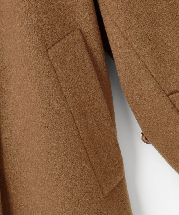 自由区 L 【SHIHOさん着用】Super100sライトビーバーロング コート キャメル