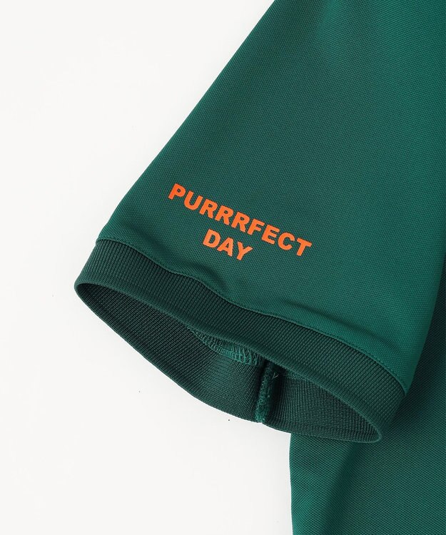 PW CIRCULUS 【WOMEN】【ストレッチ/UVケア】フェイクレイヤード カノコ ポロシャツ ゴルフウェア レディース グリーン系