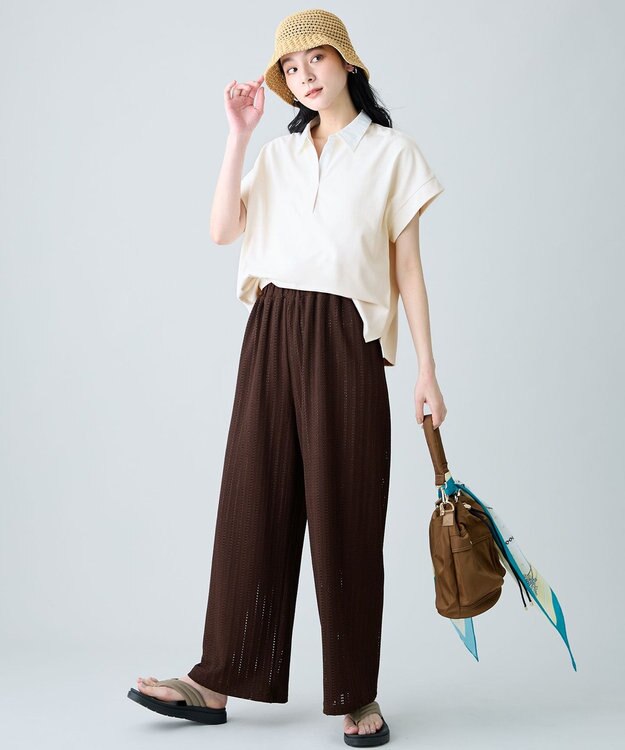 ANY L レーシージャカードパンツ ブラウン