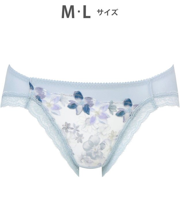 WACOAL ショーツ 【重力に負けないバストケアBra】 はきこみ丈あさめ はきごこちがよい BRB414とペア レディース PRA114 /ワコール グレイッシュブルー