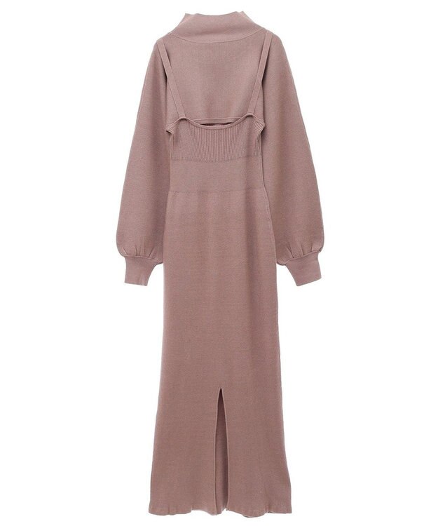 Green Parks ボレロ付ニットワンピース Brown