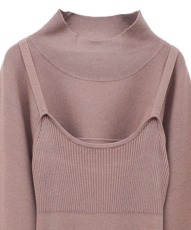 Green Parks ボレロ付ニットワンピース Brown