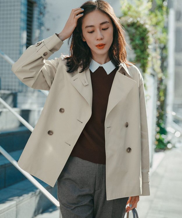 23区 エアータンブラー TCギャバジン ハーフ コート