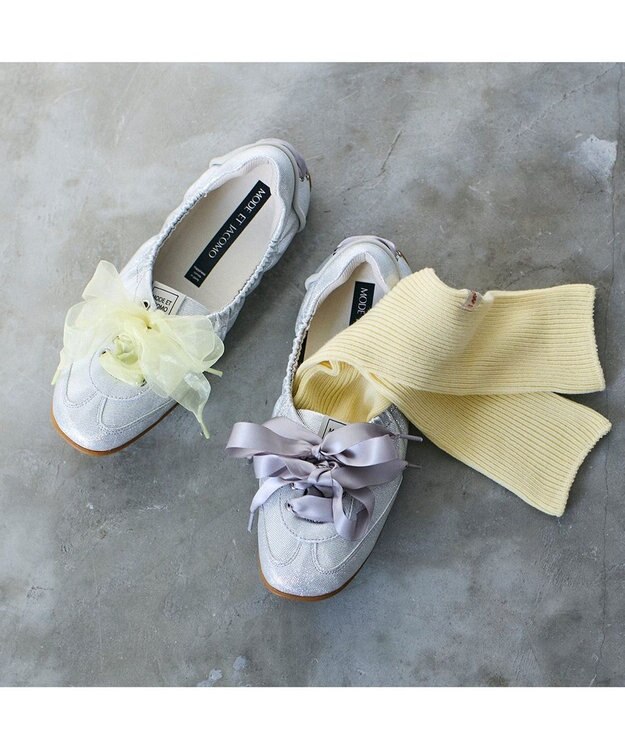 MODE ET JACOMO <MODE ET JACOMO>バレエスニーカー シルバーキジ