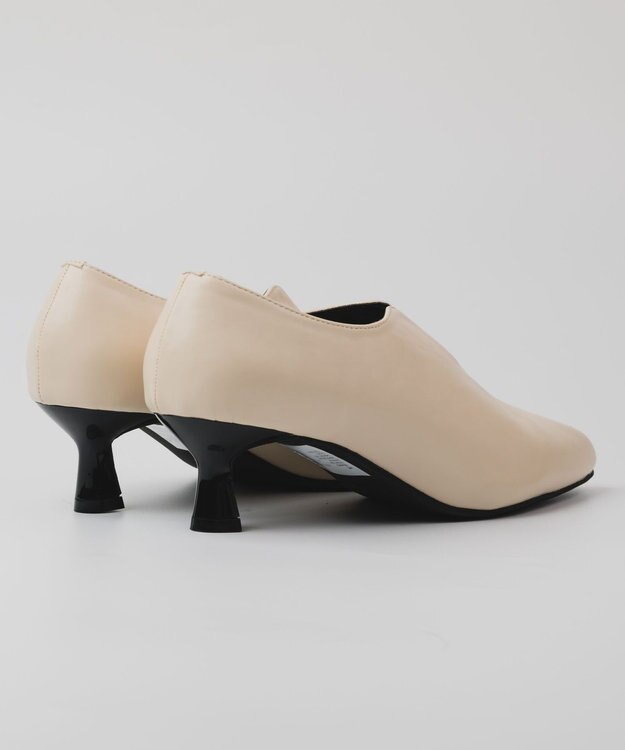 BONTRE 【PRECIEUX JOUET/プレシュウジュエ】Uカットスカルプチャーパンプス エクリュ