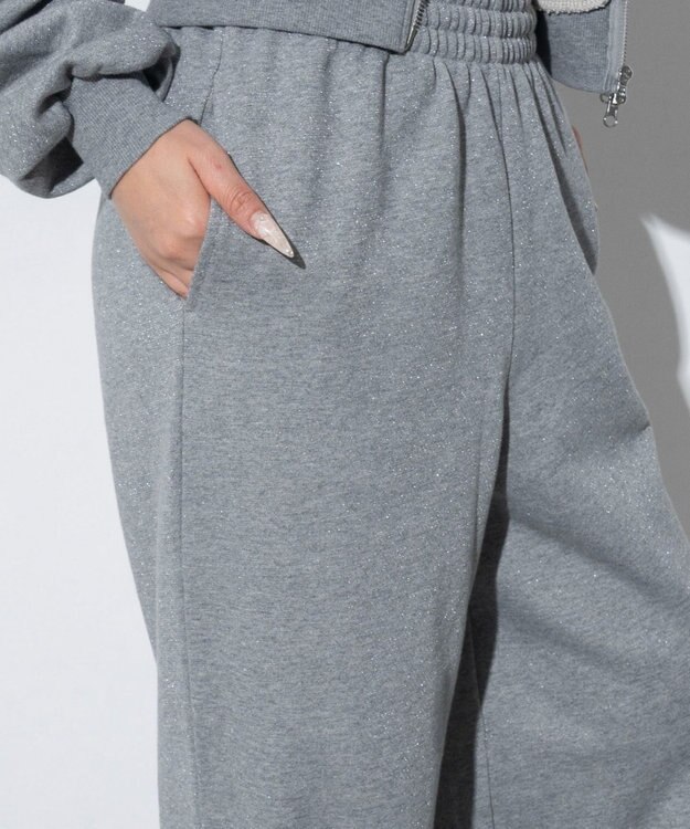 WEGO 【ウエストゴム/XSSMサイズ展開】スウェットワイドパンツ グレーその他