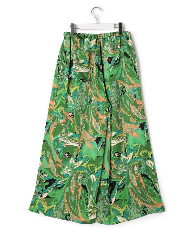 J.PRESS YORK STREET 【WOMEN】プリントリラックスワイドパンツ グリーン系5