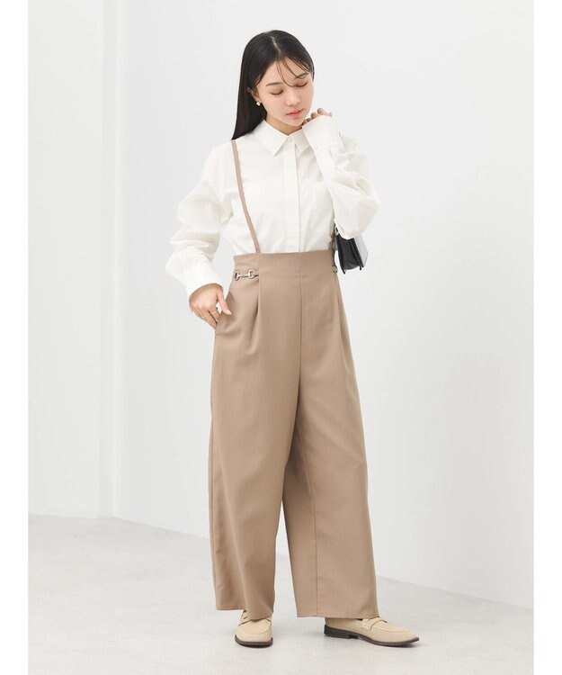 earth music&ecology パールボタンシャツ Off White